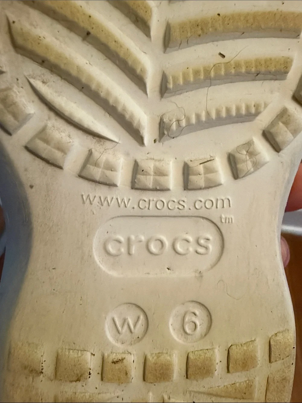 CROCS Platform/tall Clog in White W6
